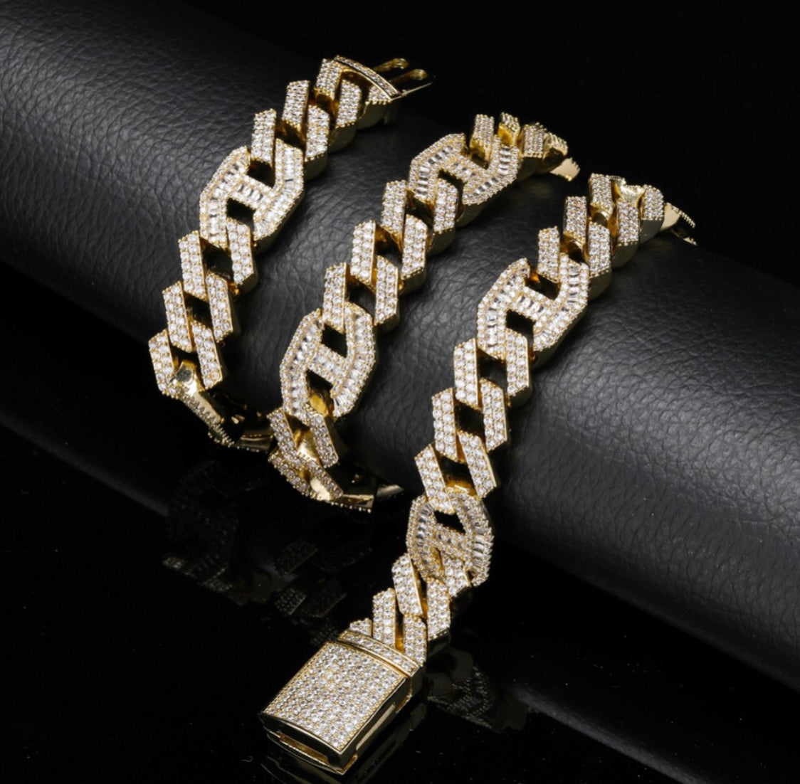 chaine d'ancre hermes curb cuban link combo necklace chain diamond gold vvs ifandco shopgld travis scott migos