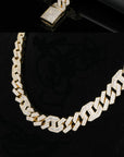 chaine d'ancre hermes curb cuban link combo necklace chain diamond gold vvs ifandco shopgld travis scott migos