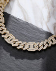 chaine d'ancre hermes curb cuban link combo necklace chain diamond gold vvs ifandco shopgld travis scott migos