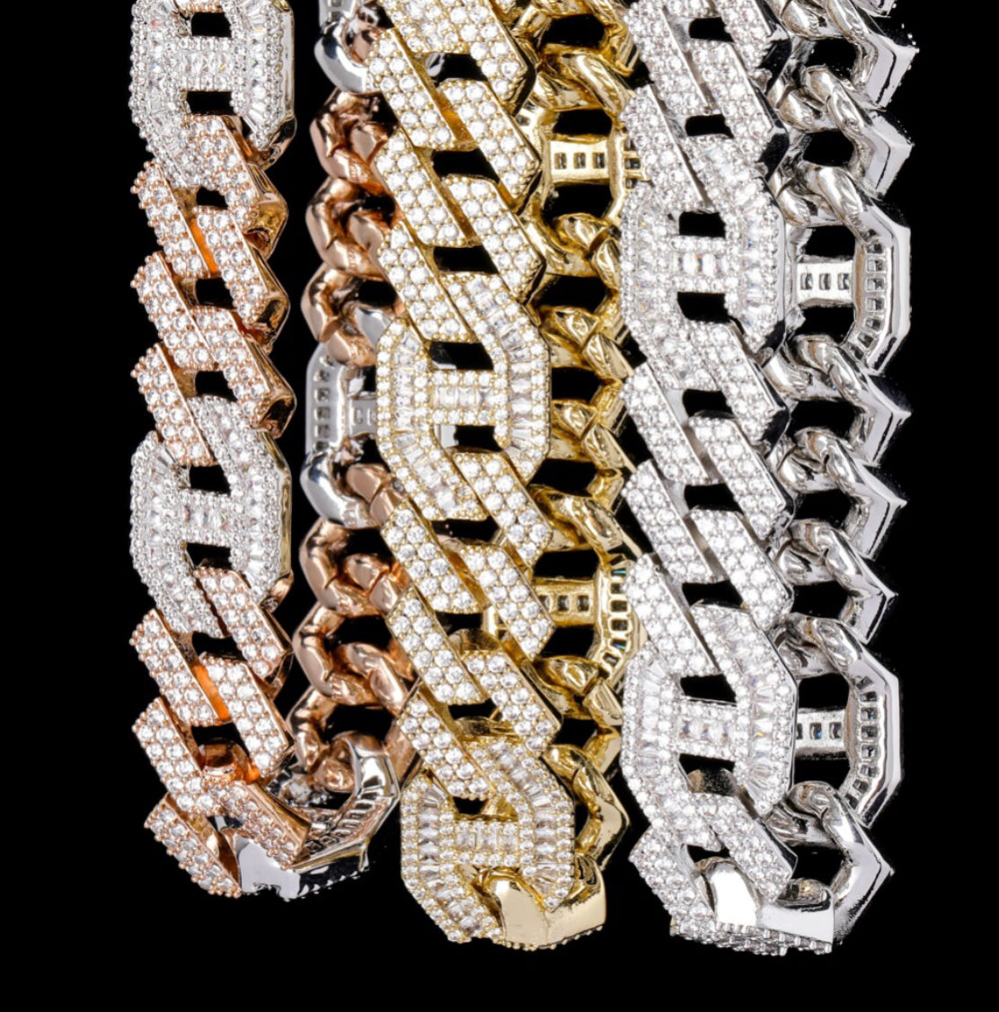 chaine d'ancre hermes curb cuban link combo necklace chain diamond gold vvs ifandco shopgld travis scott migos
