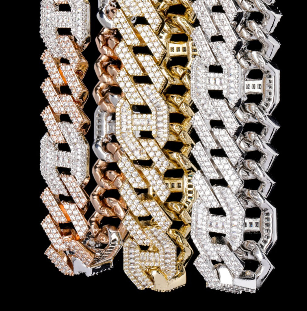 chaine d'ancre hermes curb cuban link combo necklace chain diamond gold vvs ifandco shopgld travis scott migos