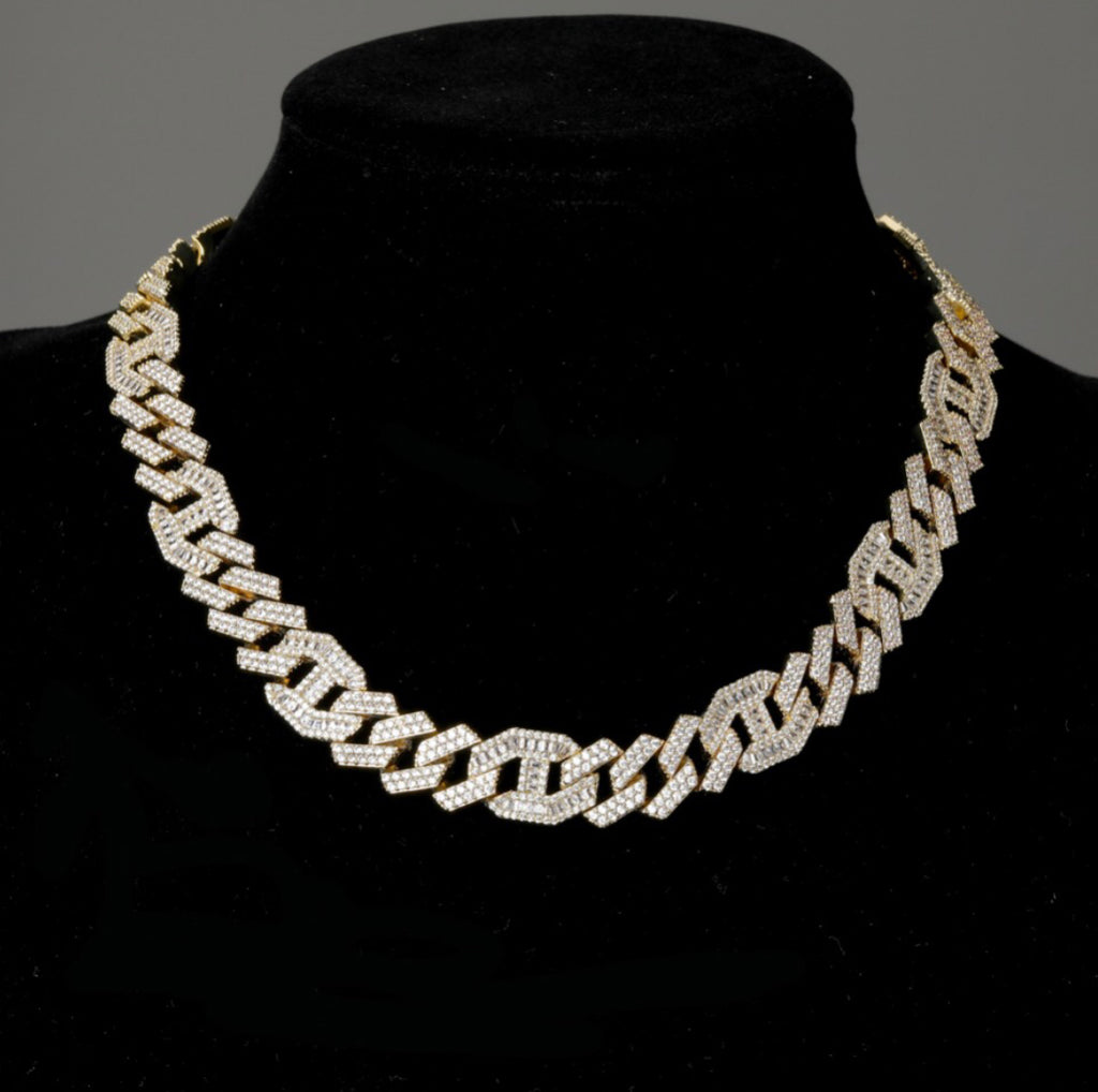 chaine d'ancre hermes curb cuban link combo necklace chain diamond gold vvs ifandco shopgld travis scott migos