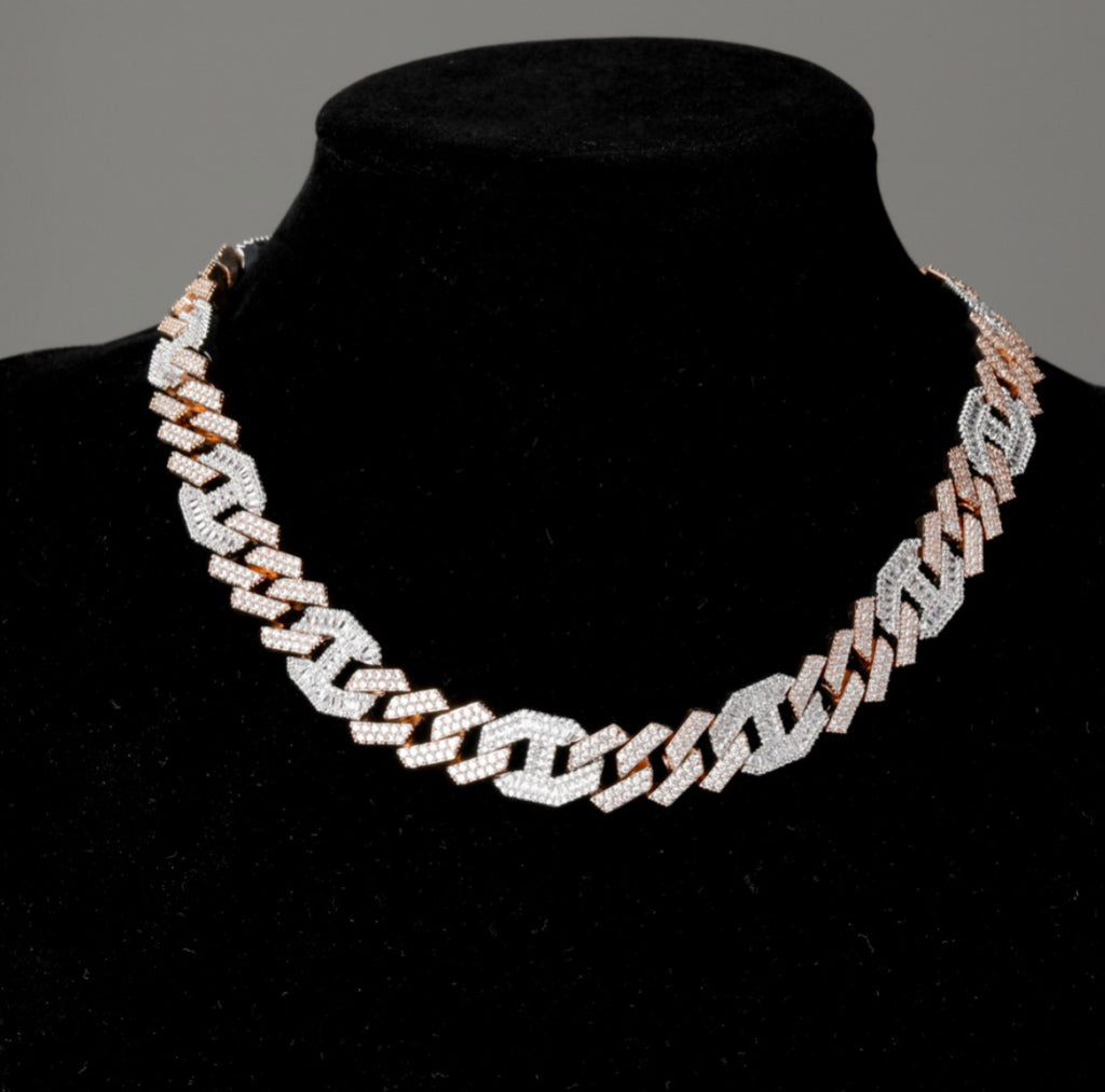 chaine d'ancre hermes curb cuban link combo necklace chain diamond gold vvs ifandco shopgld travis scott migos