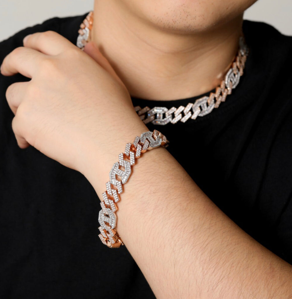chaine d'ancre hermes curb cuban link combo necklace chain diamond gold vvs ifandco shopgld travis scott migos