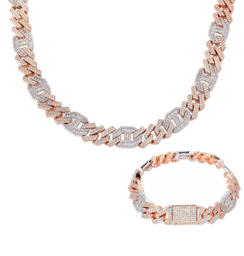 chaine d'ancre hermes curb cuban link combo necklace chain diamond gold vvs ifandco shopgld travis scott migos