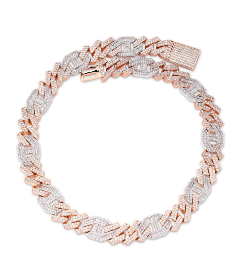 chaine d'ancre hermes curb cuban link combo necklace chain diamond gold vvs ifandco shopgld travis scott migos