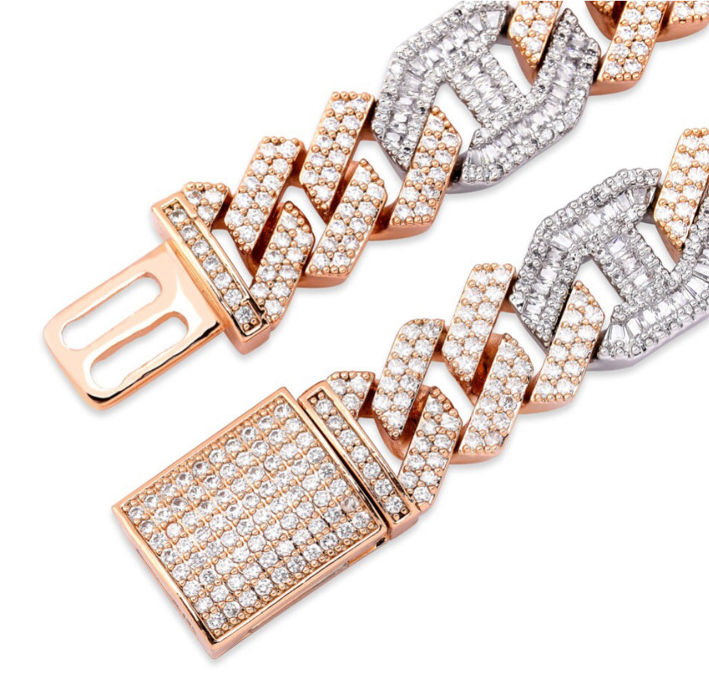 chaine d'ancre hermes curb cuban link combo necklace chain diamond gold vvs ifandco shopgld travis scott migos