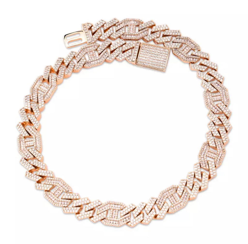 chaine d'ancre hermes curb cuban link combo necklace chain diamond gold vvs ifandco shopgld travis scott migos