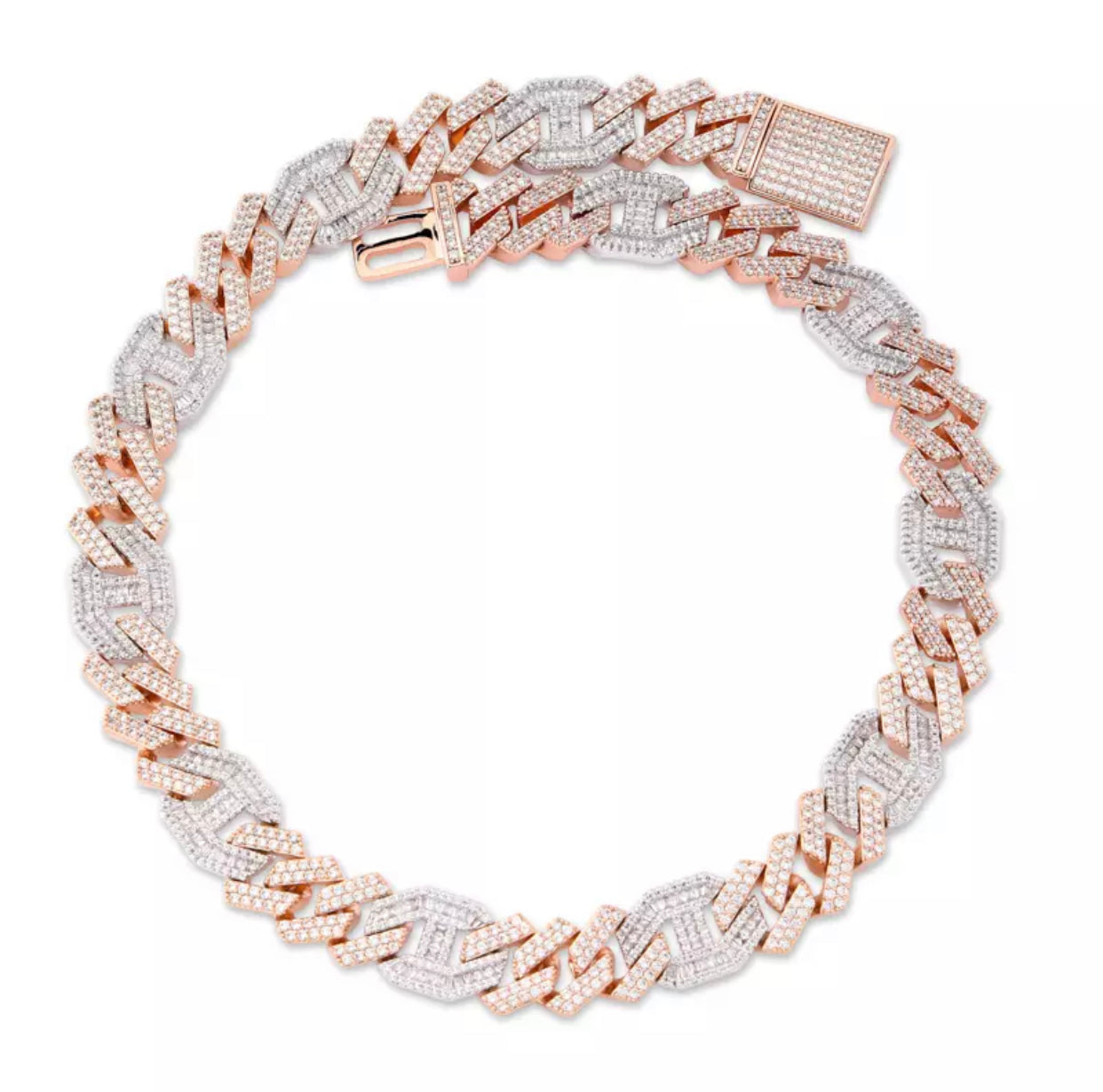 chaine d'ancre hermes curb cuban link combo necklace chain diamond gold vvs ifandco shopgld travis scott migos