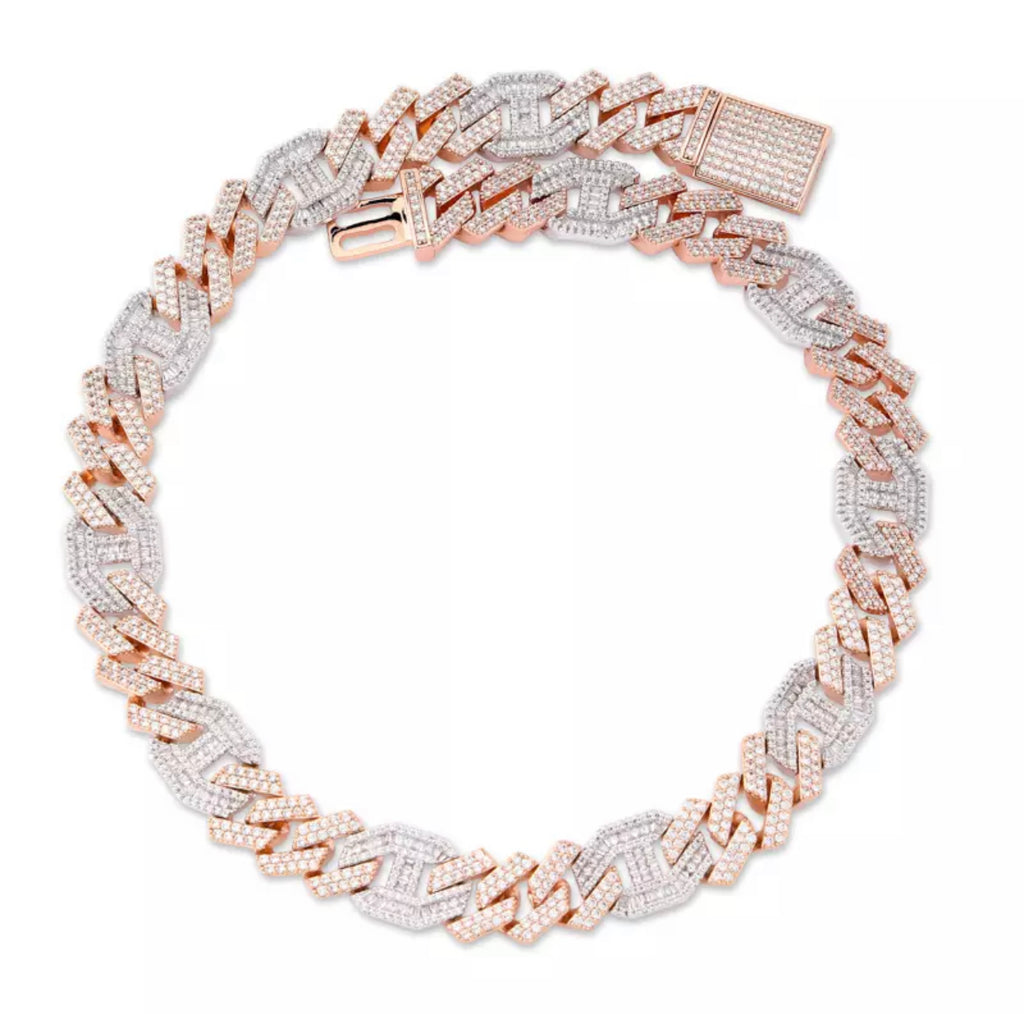 chaine d'ancre hermes curb cuban link combo necklace chain diamond gold vvs ifandco shopgld travis scott migos