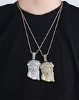 fully iced out standard jesus piece pendant necklace chain ifandco diamond vvs