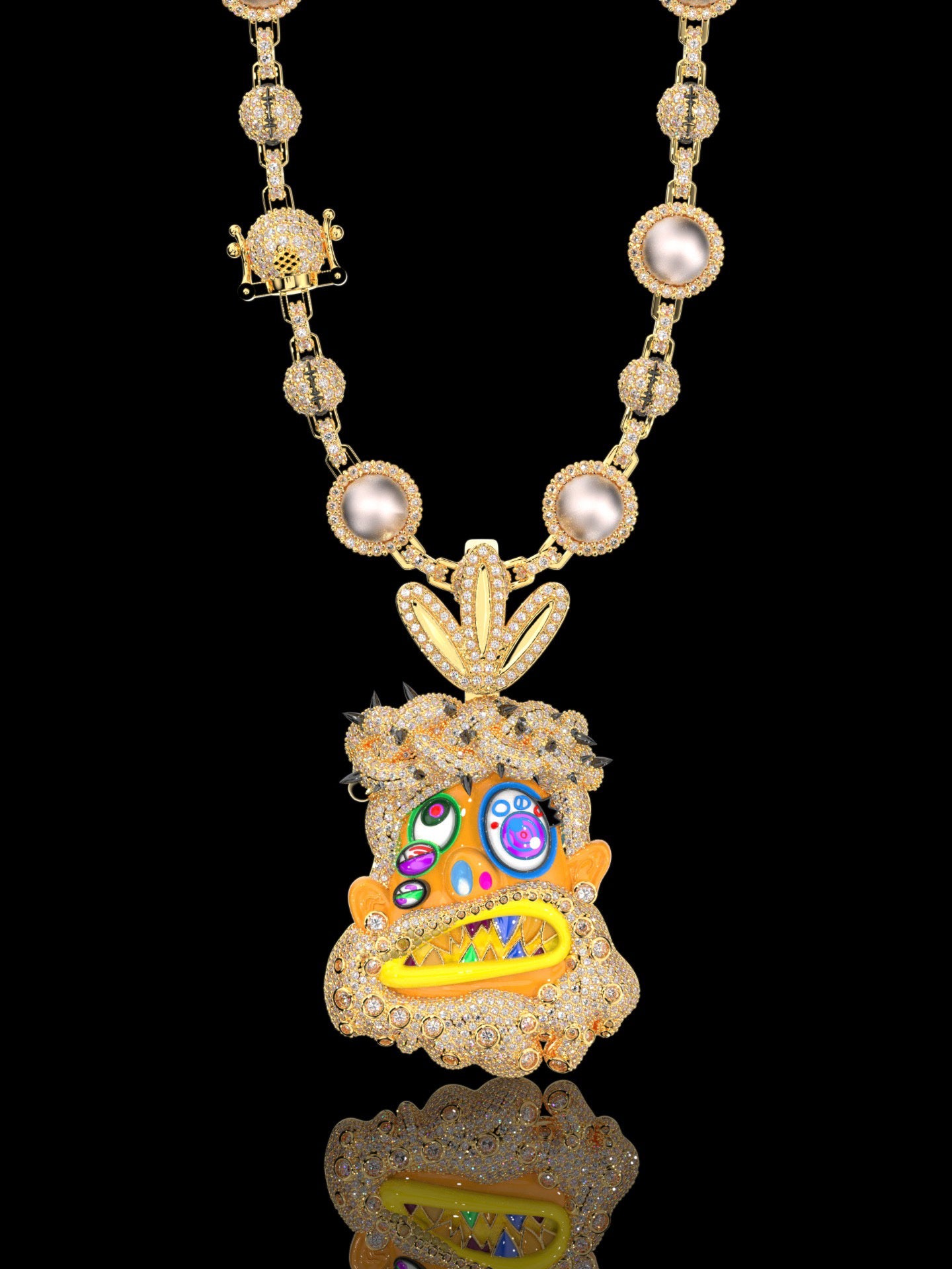 Buy melted utopia dream Travis Scott Gifts His Crew Iced Out Eliantte & Co Chains diamonds utopia murakami
