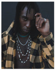 Asap Rocky pearl necklace Chanel cuban links chain with beads vlone playboi carti jeweler diamond gold