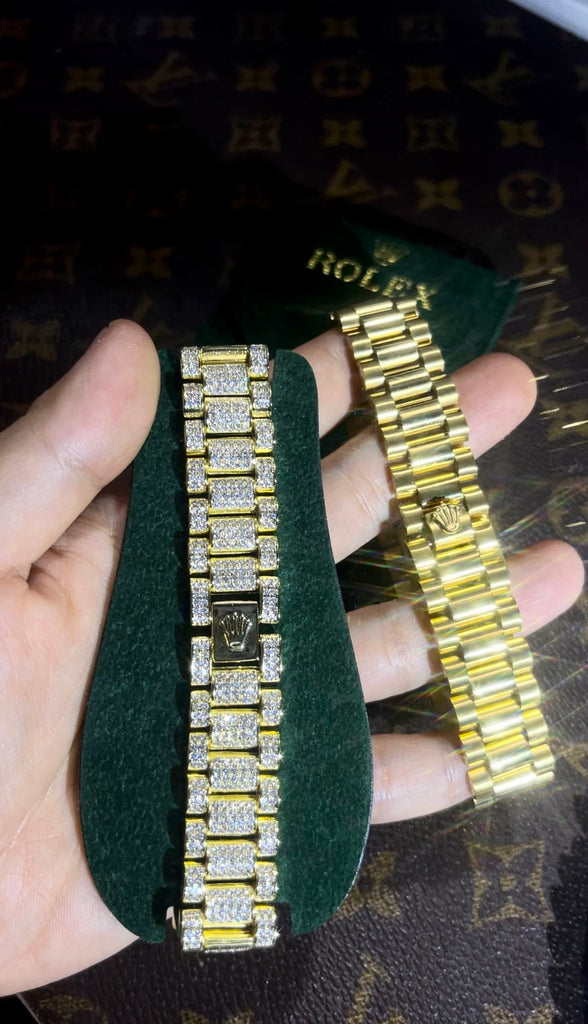 Rolex bracelet presidential bracelet bangle watch strap vintage diamond yellow gold
