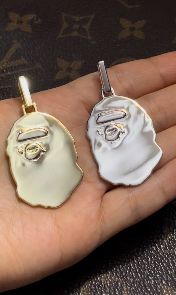 bathing ape head bape necklace pendant chainベイプ パーカー bathing ape bape diamond pendant necklace chain ifandco kidcudi ben baller nft bapetaverse buy eth