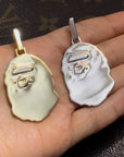 bathing ape head bape necklace pendant chainベイプ パーカー bathing ape bape diamond pendant necklace chain ifandco kidcudi ben baller nft bapetaverse buy eth