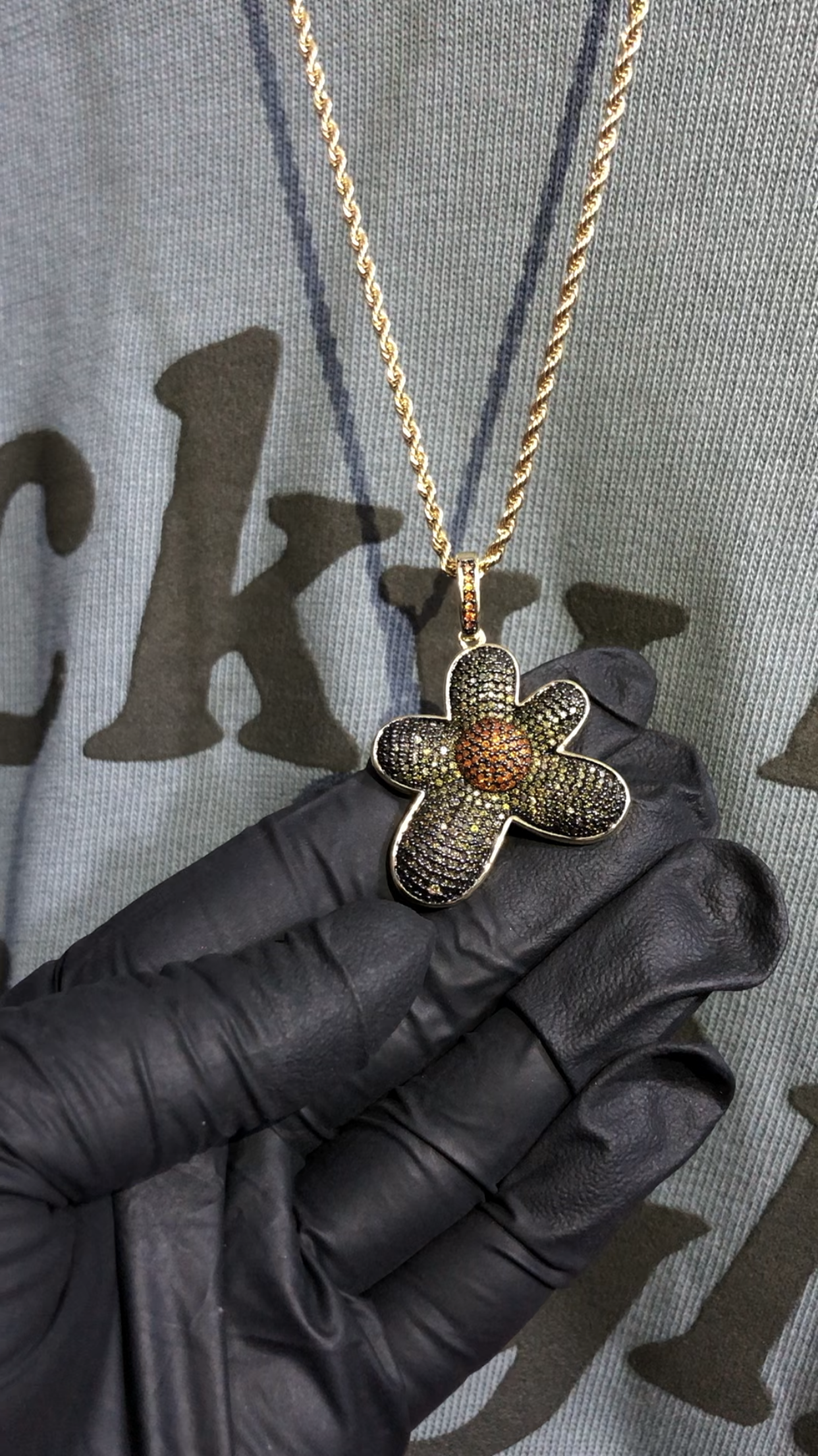 golf le fleur tyler the creator flower boy pendant necklace free chain igor ifandco vvs diamond ben baller