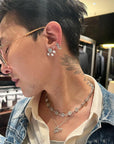 EYEFUNNY smiling face bangle bracelet smiley diamond vvs アイファニー GDRAGON PARIS letter diamond necklace GD