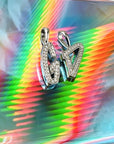 EYEFUNNY smiling face bangle bracelet smiley diamond vvs アイファニー GDRAGON PARIS letter diamond necklace GD