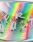 EYEFUNNY smiling face bangle bracelet smiley diamond vvs アイファニー GDRAGON PARIS letter diamond necklace GD