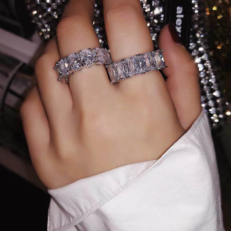 Kylie Jenner signature eternity band ring in oval kylie ring diamond