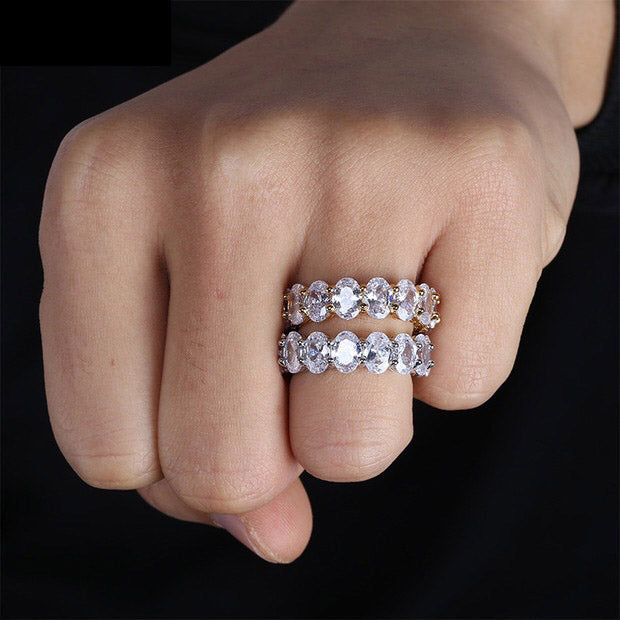 Kylie Jenner signature eternity band ring in oval kylie ring diamond