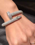 juste un clou fully iced nail bangle bracelet diamond vvs cartier ifandco