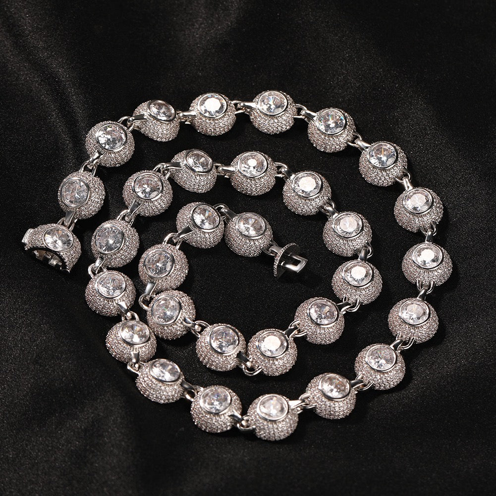 frank diamond ring sphere Ocean legs pendant necklace chain Drake