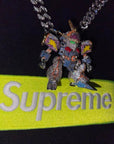 fully iced Mashin Hero Wataru Ryujinmaru fully iced and glow in the dark pendant necklace diamond chain set