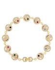 EYEFUNNY smiling face bangle bracelet smiley diamond vvs アイファニー POGGY KIM JONES VIRGIL JBALVIN
