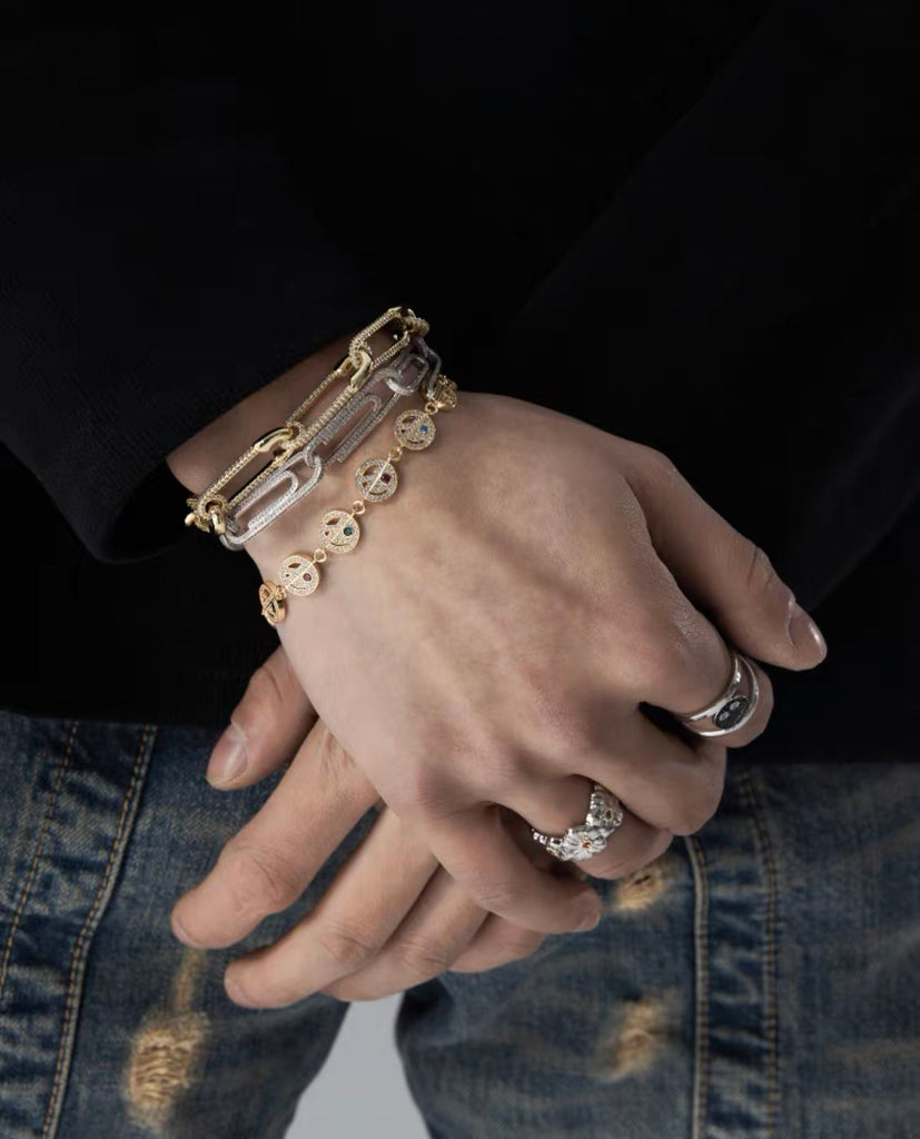 EYEFUNNY smiling face bangle bracelet smiley diamond vvs アイファニー POGGY KIM JONES VIRGIL JBALVIN