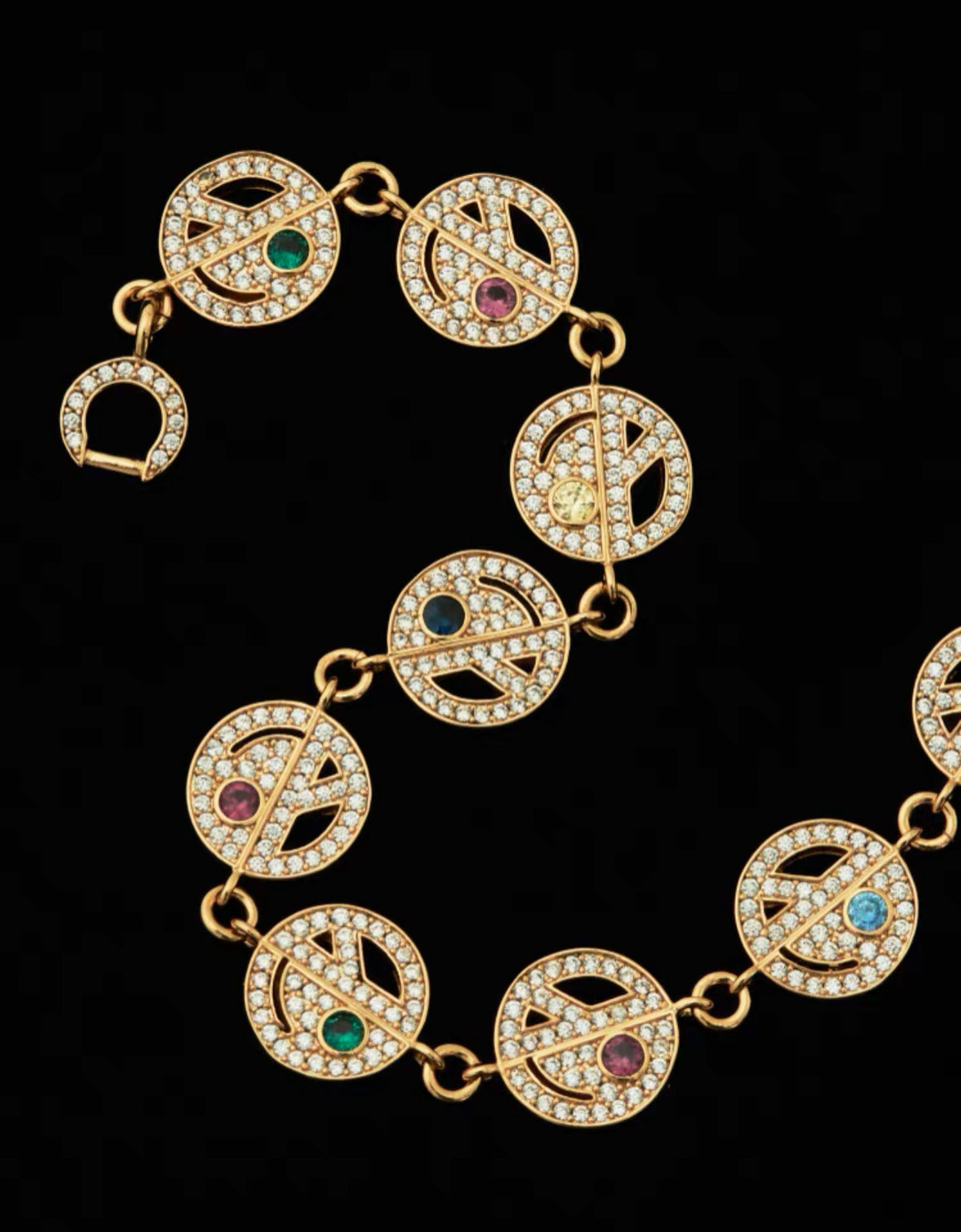 EYEFUNNY smiling face bangle bracelet smiley diamond vvs アイファニー POGGY KIM JONES VIRGIL JBALVIN
