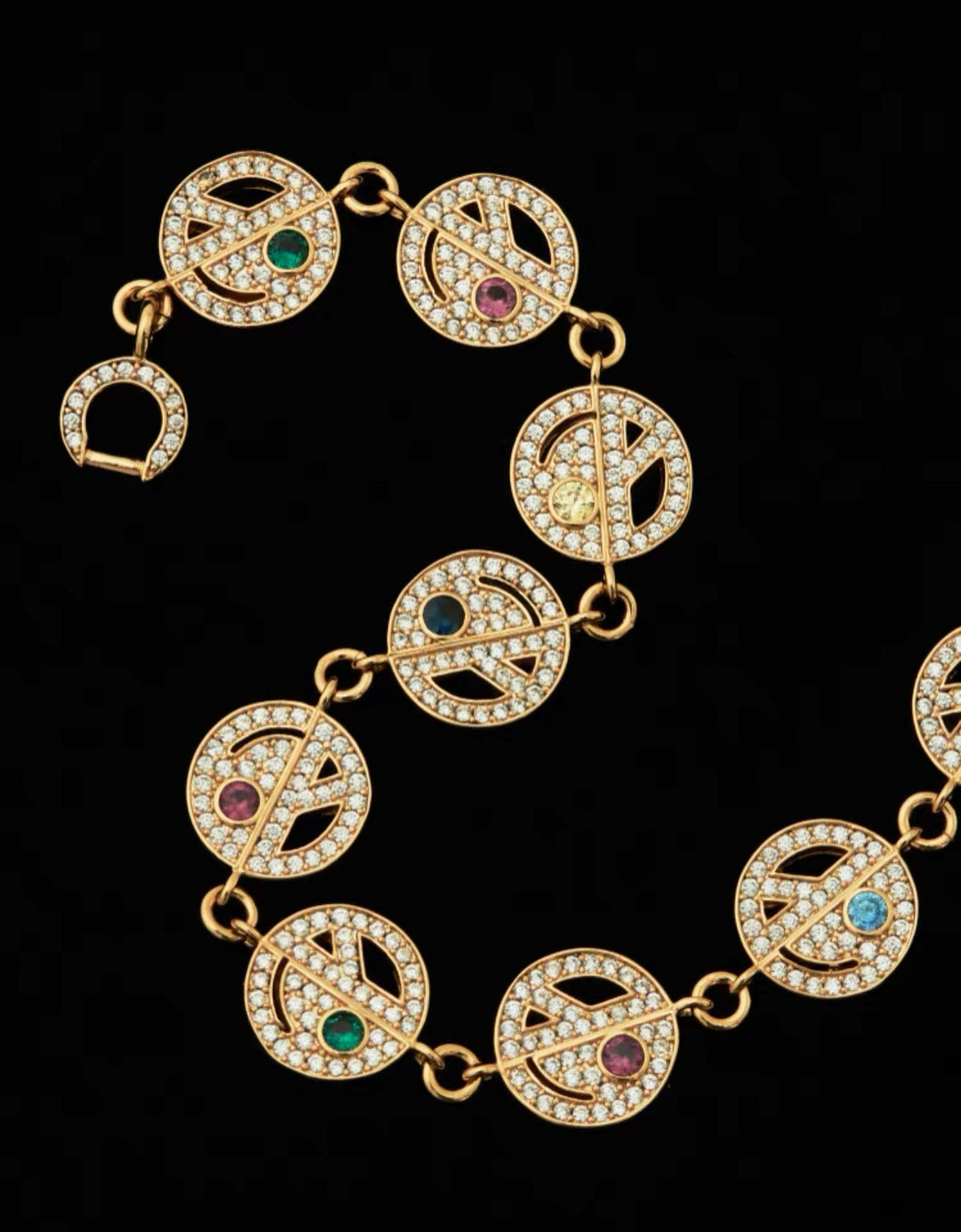 EYEFUNNY smiling face bangle bracelet smiley diamond vvs アイファニー POGGY KIM JONES VIRGIL JBALVIN