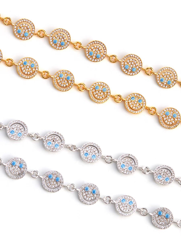 EYEFUNNY アイファニー smiling face bangle choker necklace smiley diamond vvs POGGY KIM JONES VIRGIL JBALVIN