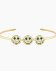 EYEFUNNY smiling face bangle bracelet smiley diamond vvs アイファニー POGGY KIM JONES VIRGIL JBALVIN