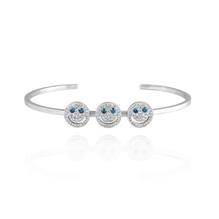 EYEFUNNY smiling face bangle bracelet smiley diamond vvs アイファニー POGGY KIM JONES VIRGIL JBALVIN