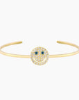 EYEFUNNY smiling face bangle bracelet smiley diamond vvs アイファニー POGGY KIM JONES VIRGIL JBALVIN