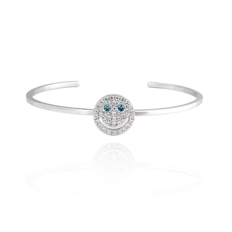 EYEFUNNY smiling face bangle bracelet smiley diamond vvs アイファニー POGGY KIM JONES VIRGIL JBALVIN