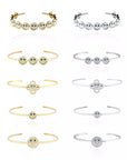 EYEFUNNY smiling face bangle bracelet smiley diamond vvs アイファニー POGGY KIM JONES VIRGIL JBALVIN