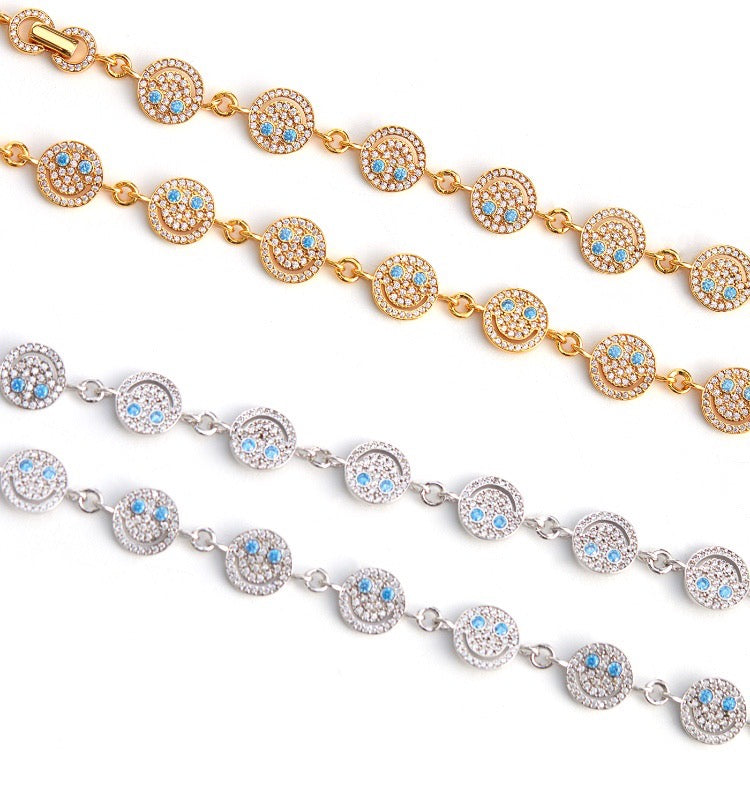 EYEFUNNY アイファニー smiling face bangle choker necklace smiley diamond vvs POGGY KIM JONES VIRGIL JBALVIN