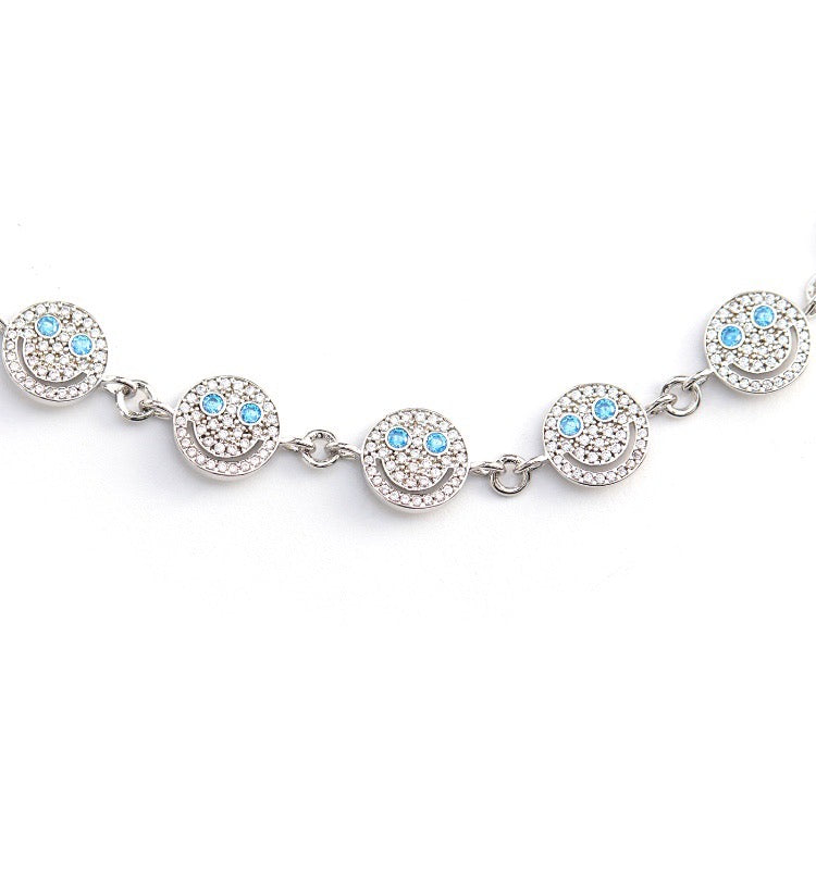 EYEFUNNY smiling face bangle choker necklace smiley diamond vvs アイファニー POGGY KIM JONES VIRGIL JBALVIN