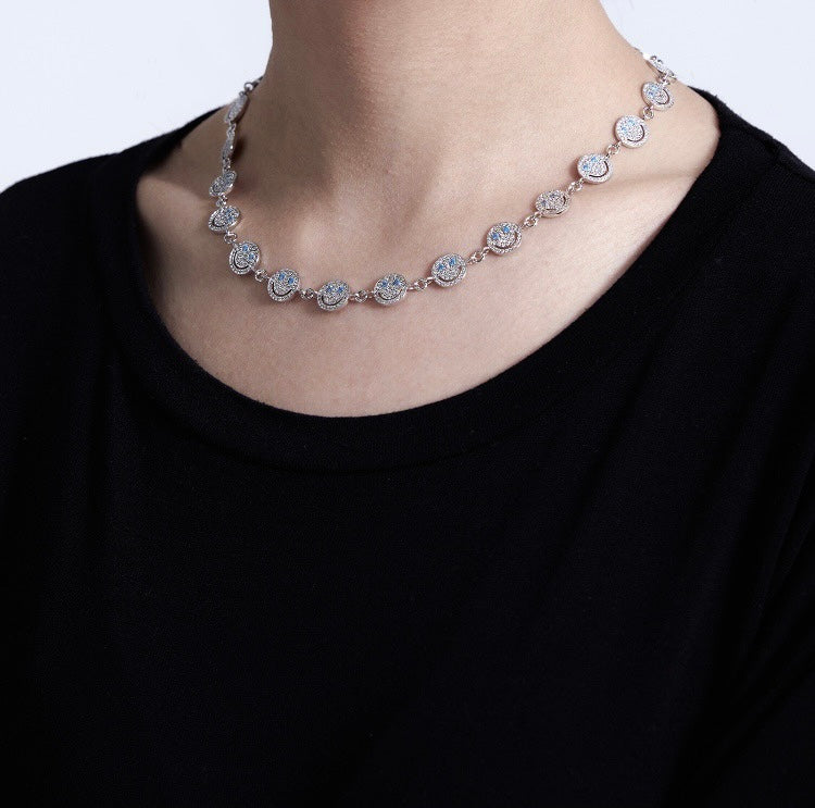 EYEFUNNY アイファニー smiling face bangle choker necklace smiley diamond vvs POGGY KIM JONES VIRGIL JBALVIN