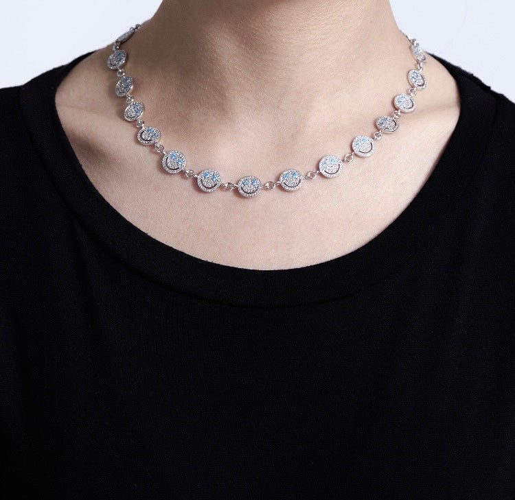 EYEFUNNY smiling face bangle choker necklace smiley diamond vvs アイファニー POGGY KIM JONES VIRGIL JBALVIN