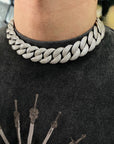 23mm diamond rounded bubble cuban links necklace/bracelet chain 3D diamons vvs ifandco shopgld