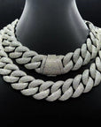 23mm diamond rounded bubble cuban links necklace/bracelet chain 3D diamons vvs ifandco shopgld