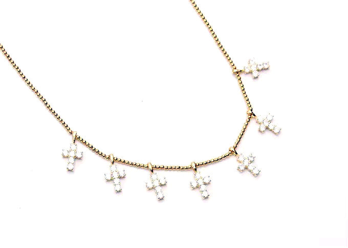 EYEFUNNY cross smiling face pendant necklace chain diamond vvs アイファニー POGGY KIM JONES VIRGIL JBALVIN
