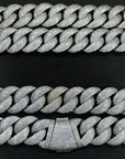 23mm diamond rounded bubble cuban links necklace/bracelet chain 3D diamons vvs ifandco shopgld