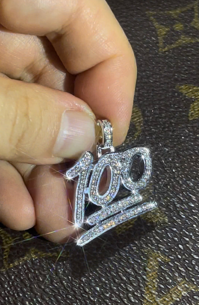 100 emoji diamond penant necklace chain ifandco rapper custom jewelers free shipping