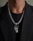 ifnandco custom kuromi diamond pendant necklace chain iced out ben baller