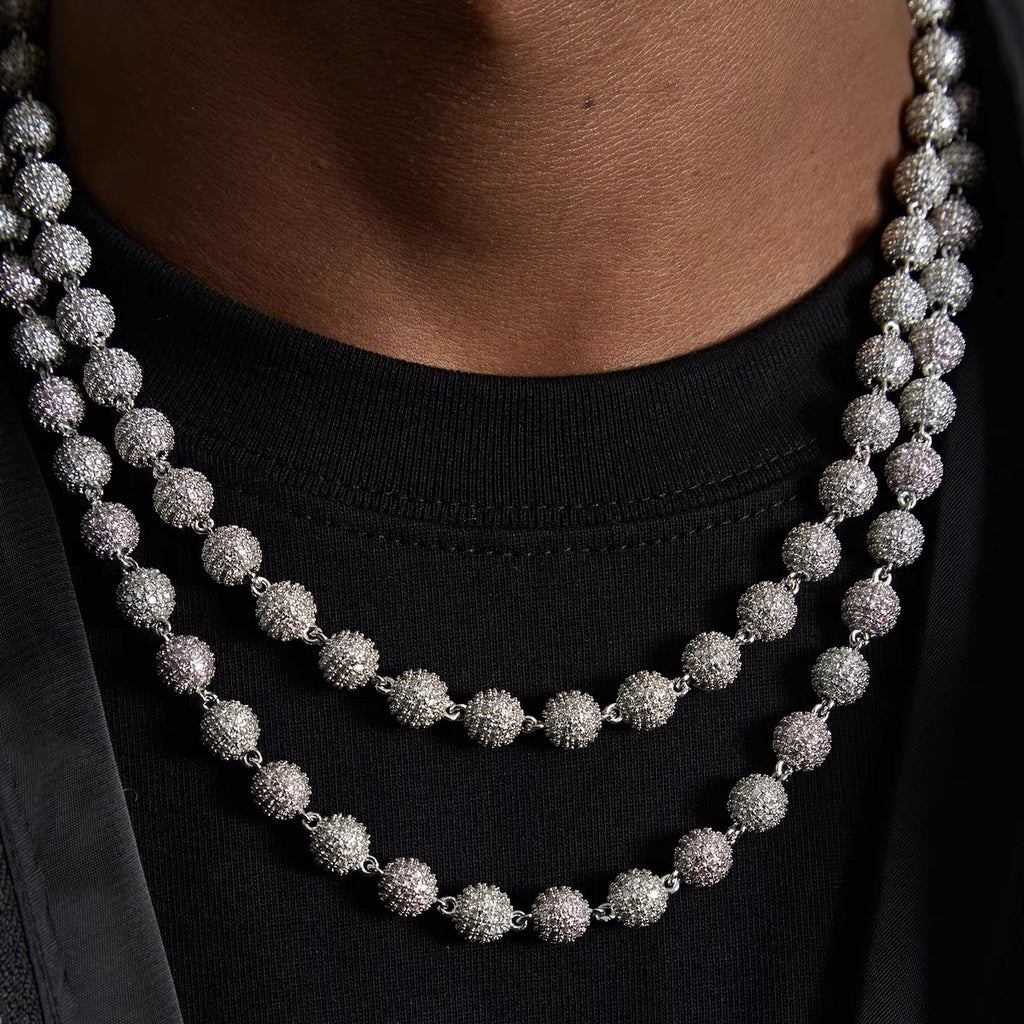 ben baller fully iced diamond beads chain necklace kid kudi
